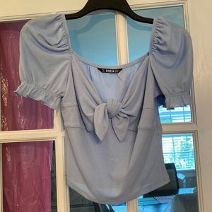 Ribbed puff sleeve crop top